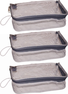 

Funkroo Pack of 3 transparent cosmetic bag bridal organizer jewellry srorage vanity box Jewellery Vanity Box(Transparent)