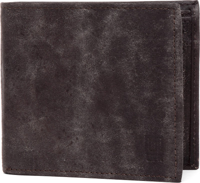 

U+N Men Brown Genuine Leather Wallet(7 Card Slots)