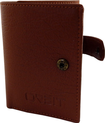 

Orbit Men Khaki Genuine Leather, Fabric Wallet(4 Card Slots), Rust