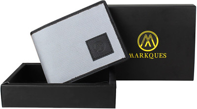

MARKQUES Men Silver Artificial Leather Wallet(8 Card Slots), Silver-09