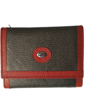 

Gentleman Girls Maroon Genuine Leather Wallet(11 Card Slots), Red