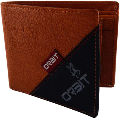 

Orbit Men Tan Genuine Leather, Fabric Wallet(3 Card Slots)