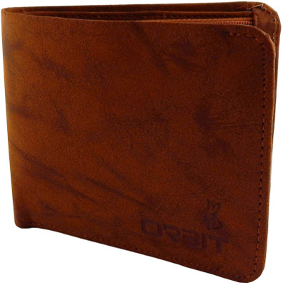 

Orbit Men Tan Genuine Leather, Fabric Wallet(4 Card Slots)