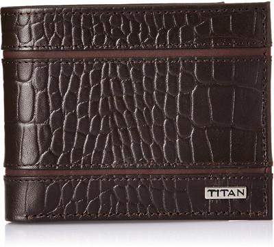 

Titan Men Brown Genuine Leather Wallet(8 Card Slots)
