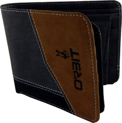 

Orbit Men Blue Genuine Leather, Fabric Wallet(5 Card Slots)