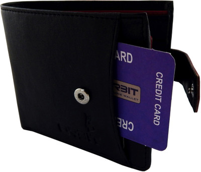 

Orbit Men Black Genuine Leather, Fabric Wallet(4 Card Slots)