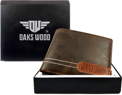 

Oaks Wood Boys Brown Artificial Leather Wallet(4 Card Slots)