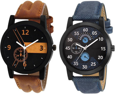 

KNACK 02S01P129 brown and blue chronograph pattern couple Watch - For Men