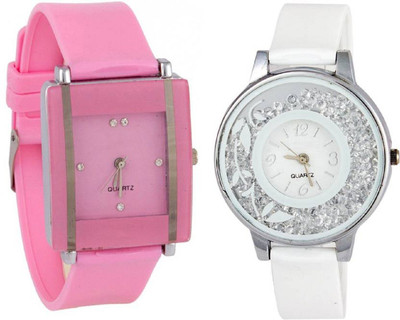 

Talgo New Arrival 2018 Red Robin Season Special RRKAWAPK189WH New Special Collection Pink Square Dial & Pink Rubber Belt Ang White Leaf Design & Diamond In Round Dial & White Rubber Belt Atrractive And Comfertable Strap(Combo Of 2) RRKAWAPK189WH Watch - F