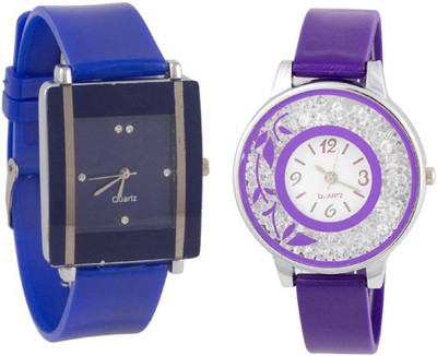 

Talgo New Arrival 2018 Red Robin Season Special RRKAWABU189PL New Special Collection Blue Square Dial & Blue Rubber Belt Ang Blue Leaf Design & Diamond In Round Dial Atrractive And Comfertable Strap(Combo Of 2) RRKAWABU189PL001 Watch - For Girls