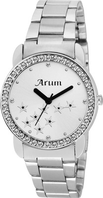 

Arum ASWW-020 Silver Round Dial Stainless Steel Strap Watch - For Women