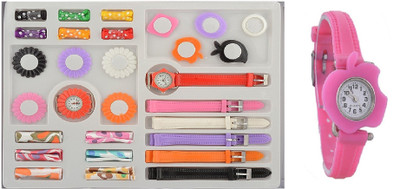 

Rage Enterprise Analogue White Dial Girl'S Multi Changable Belt Watches For Women /Girls (GIFT FOR GIRLS) Watch - For Boys & Girls