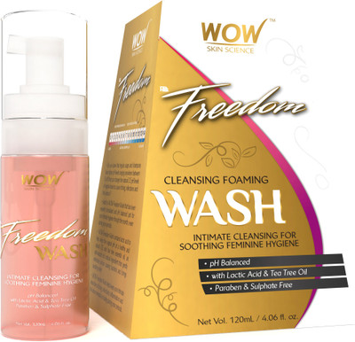 

WOW Skin Science Freedom Cleansing Foam Wash, Lactic Acid and Tea Tree Oil, Intimate Foam(120 ml, Pack of 1)