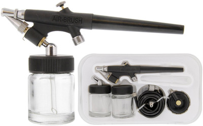

ISC AIRBRUSH SPRAY GUN KIT 0.8MM 22CC INK CUP HOSE AIR BRUSH PAINT ART TOOL SET Airbrush