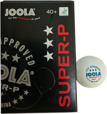 

Joola Super-P 3 Star Plastic Table Tennis Ball(Pack of 6, White)