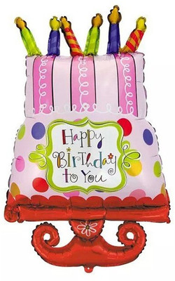 

ROCK THE PARTY Printed CAKE SHAPE(2) Balloon(Multicolor, Pack of 1)