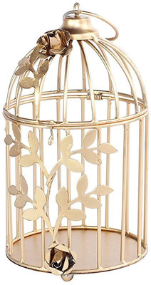 

lalji handicrafts Iron 1 - Cup Tealight Holder(Gold, Pack of 1)
