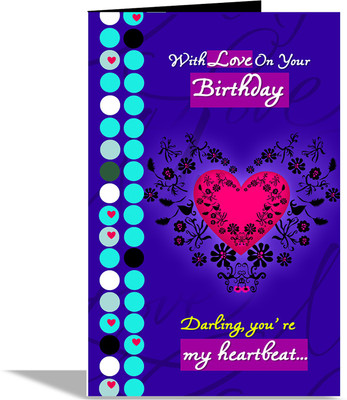 

alwaysgift Darling You're My Heartbeat Greeting Card Greeting Card(Multicolor, Pack of 1)