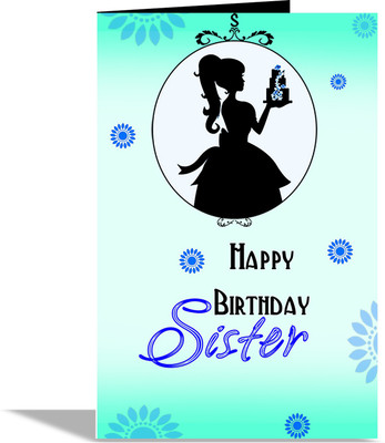 

alwaysgift Happy Birthday Sister Greeting Card Greeting Card(Multicolor, Pack of 1)