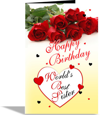 

alwaysgift World's Best Sister Greeting Card Greeting Card(Multicolor, Pack of 1)