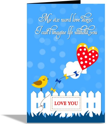 alwaysgift My Six Word Love Story Greeting Card Greeting Card(Multicolor, Pack of 1)