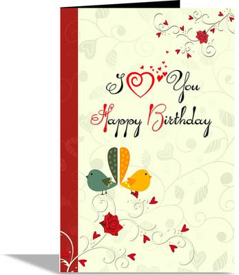 alwaysgift I Love You HaPPY Birthday Greeting Card Greeting Card
