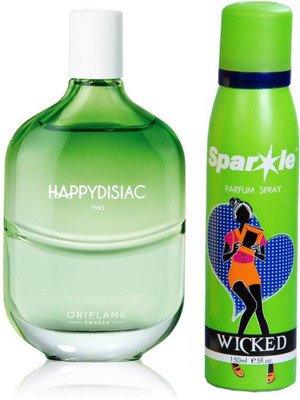 

Oriflame Sweden Happydisiac Man Eau de Toilette 75ml (32159) With one sparkle perfume spray 150 ml(Set of 2)