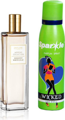 

Oriflame Sweden Women's Collection Innocent White Lilac Eau de Toilette 50ml (32438)With one sparkle perfume spray 150 ml(Set of 2)