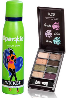 

Oriflame Sweden The ONE Blend Express Eye Shadow-Naturelle 4.64 g (33103) one sparkle perfume spray 150 ml(Set of 2)