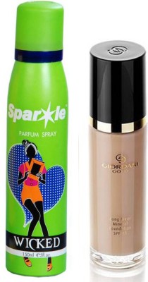 

Oriflame Sweden Giordani Gold Long Wear Mineral Foundation SPF 15 30ml (Rose Beige - 31805) With one sparkle perfume spray 150 ml(Set of 2)