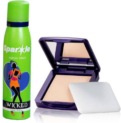 

Oriflame Sweden The One Illuskin Powder - Medium Compact - 8 g (60613) one sparkle perfume spray 150 ml(Set of 2)