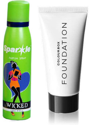 

Oriflame Sweden COLOURBOX Foundation Porcelain Foundation 30 ml (Porcelain,33402) one sparkle perfume spray 150 ml(Set of 2)