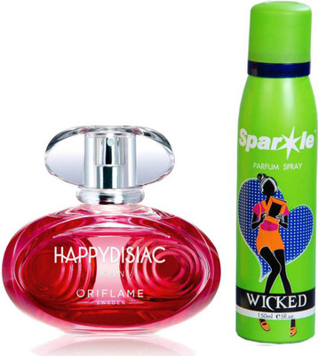 

Oriflame Sweden Happydisiac Woman Eau De Toilette 50ml (31630) With one sparkle perfume spray 150 ml(Set of 2)