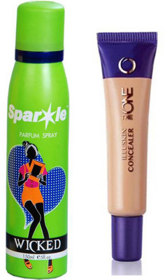 

Oriflame Sweden The ONE IlluSkin Concealer 10ml (Fair Light - 30615) With one sparkle perfume spray 150 ml(Set of 2)