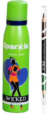 

Oriflame Sweden Dual Drama Kohl Eye Pencil 1.65 g (GREEN MOCHA 33253) one sparkle perfume spray 150 ml(Set of 2)