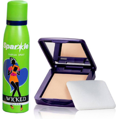 

Oriflame Sweden The One Illuskin Powder - Dark Compact - 8 g (30614) one sparkle perfume spray 150 ml(Set of 2)
