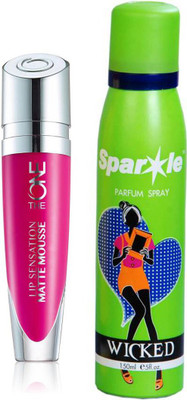 

Oriflame Sweden The ONE Lip Sensation Matte Mousse 5ml (Raspberry Cloud - 31950) With With one sparkle perfume spray 150 ml(Set of 2)
