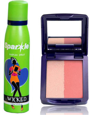 

Oriflame Sweden The ONE IlluSkin Blush 4g (Pink Glow - 30977) With one sparkle perfume spray 150 ml(Set of 2)