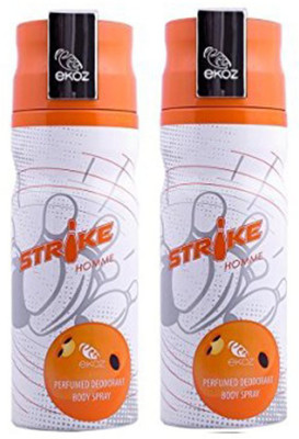 

EKOZ STRIKE HOMME Perfume Body Spray - For Men(400 ml, Pack of 2)