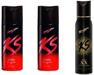 

KAMA SUTHRA SPARK, XX Deodorant Spray - For Men & Women(420 ml, Pack of 3)