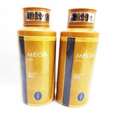 

Flavia MEGA MAN Perfume Body Spray - For Men(400 ml, Pack of 2)