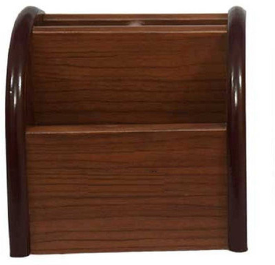 

Ruby Perl 1 Compartments Wooden Pen and Mobile holder(Brown)