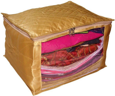 

Addyz Satin Saree Cover Extra Large Jumbo 12 inch Quilted Saree Salwar Suit Kamiz Garment Cover(Gold)