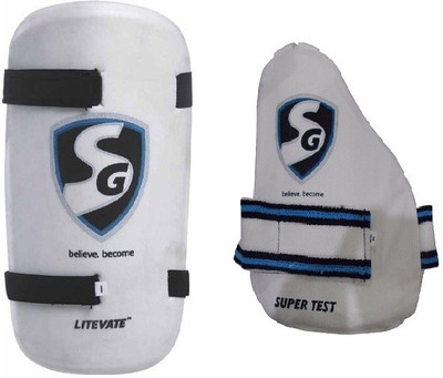 

SG Combo of Two- One 'Litevate' Thigh pad and one 'Super test' inner Thigh Pad (Right Handed) () (Color on availability)- Cricket Guard Combo(Multicolor