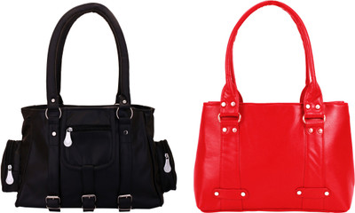

Lady bar Shoulder Bag(Red, Black), Black;red