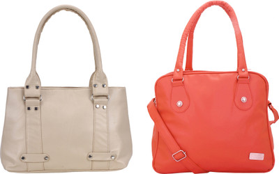 

Lady bar Shoulder Bag(Beige, Maroon)