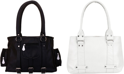 

Lady bar Shoulder Bag(White, Black), Black;white