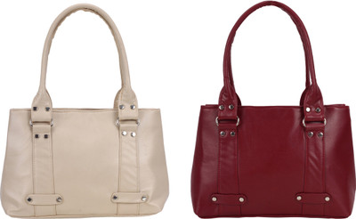 

Lady bar Shoulder Bag(Beige, Brown)
