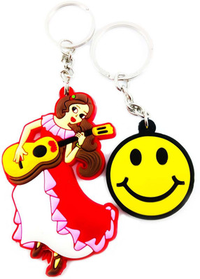 

ShopTop Non-Metallic Singing Lady with smiley Key Chain