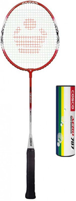 

Cosco Combo of Two- one 'CB 200 Power' Badminton racket and one Box 'Euro 787' shuttle cock (Pack of 6) (Color On Availability)- Badminton Kit